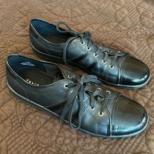 David Tate Patent Leather Sneakers